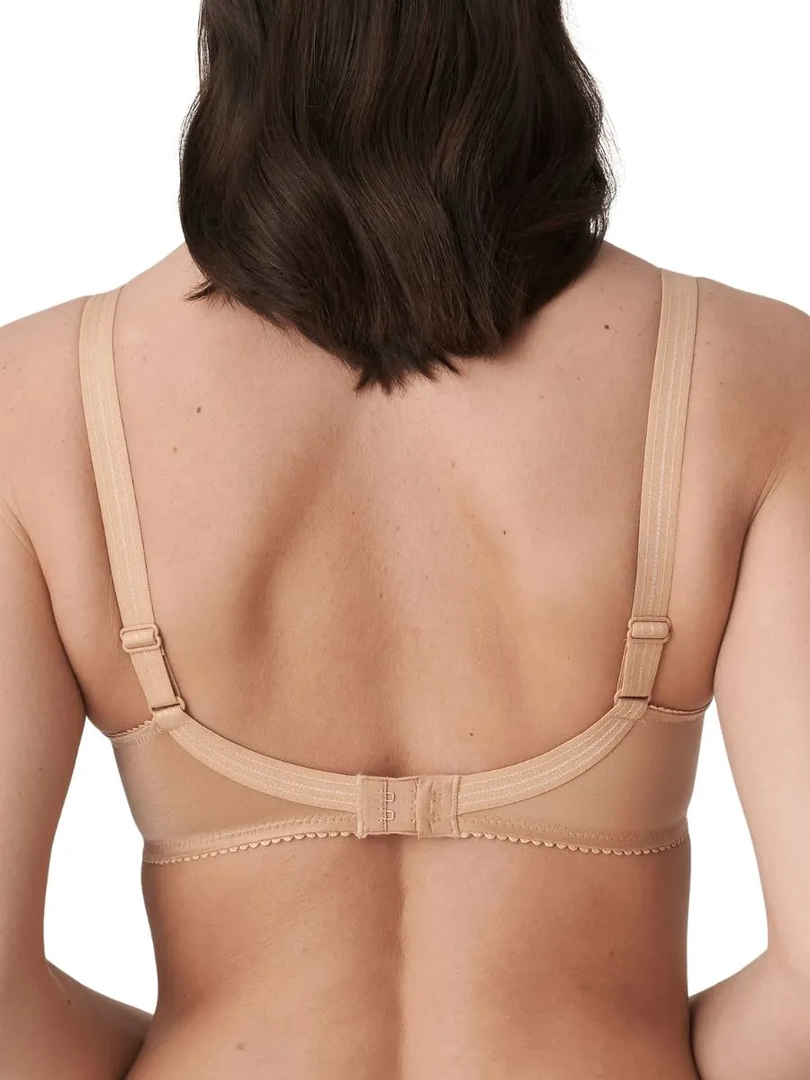 Satin Full Cup Bra - Cognac