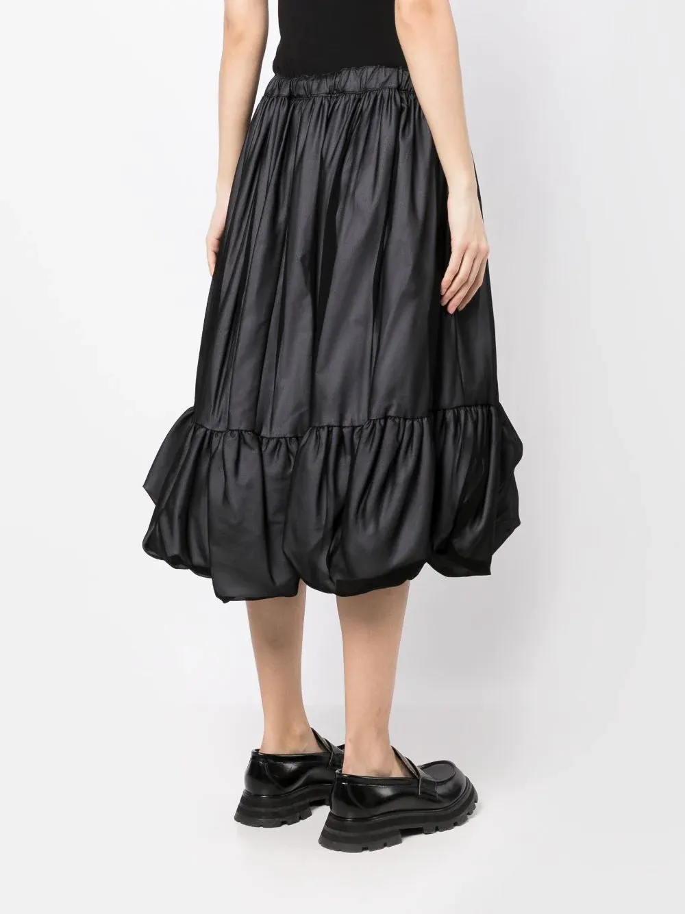 Shiny Polyester Puff Skirt