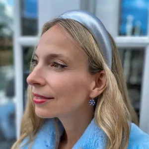 Silver Headband Silver Hair Band Padded Alice Band