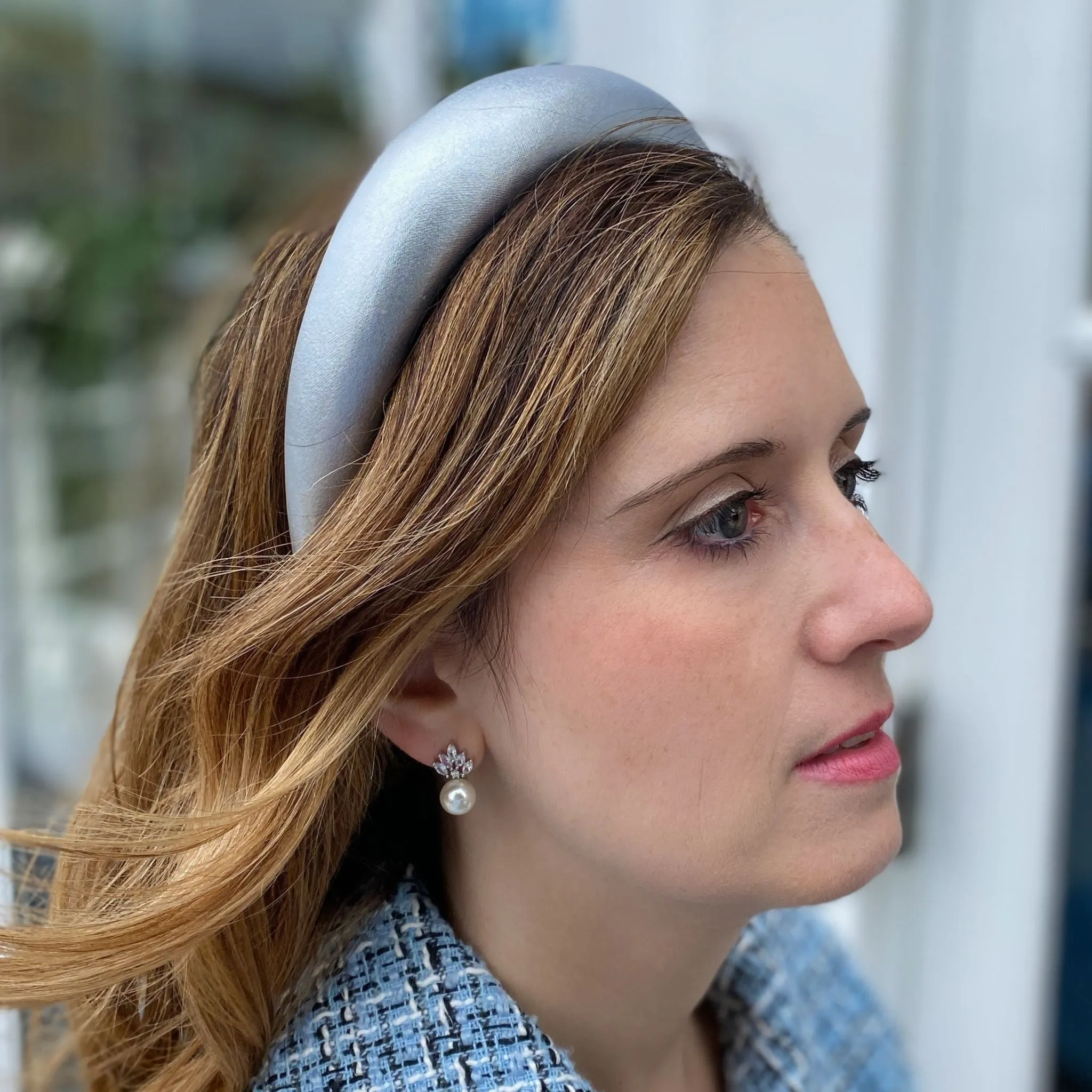 Silver Headband Silver Hair Band Padded Alice Band