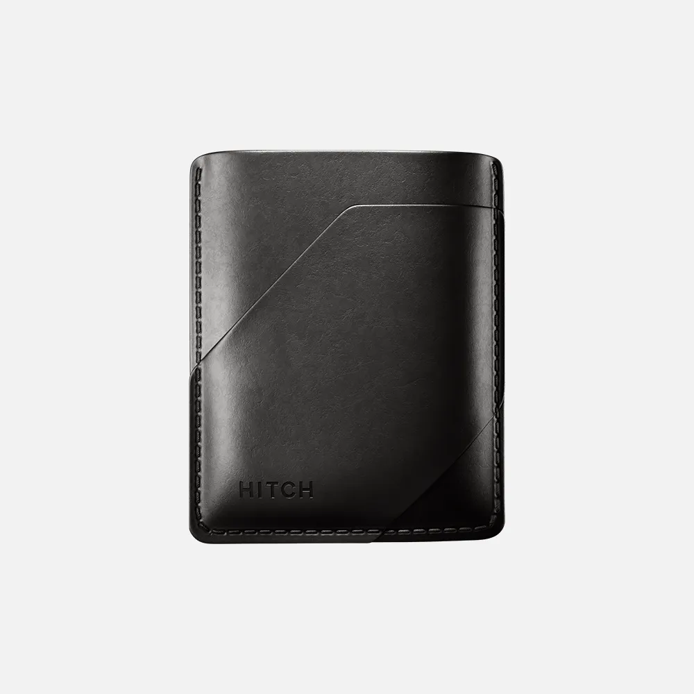Simple Cardholder - Natural Genuine Leather - Black
