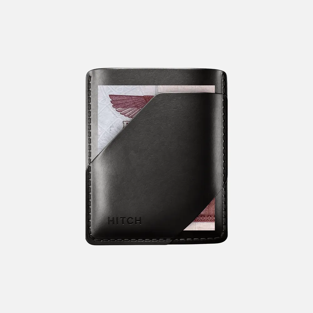 Simple Cardholder - Natural Genuine Leather - Black