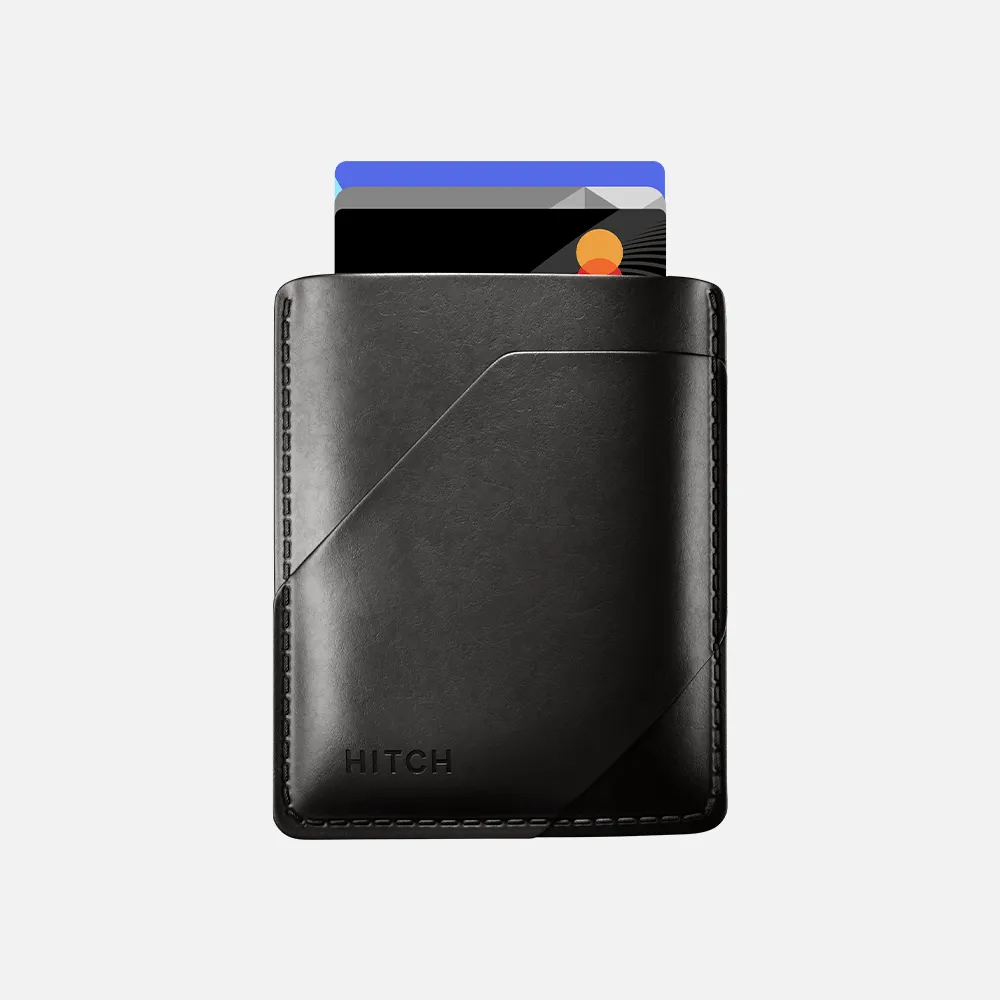 Simple Cardholder - Natural Genuine Leather - Black