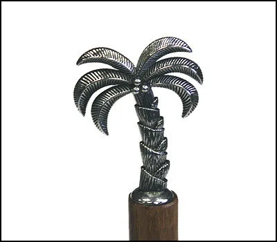 Simply Bamboo Brown Carbonized Bamboo Paper Towel Holder w/ Metal Rooster Ornament - 14.2"