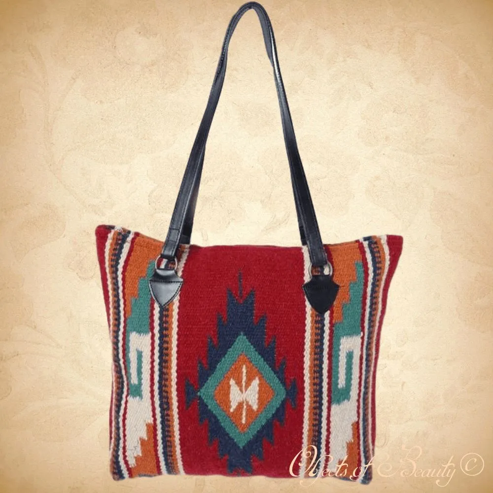 Sioux Handwoven Wool Southwestern Tote | Yellowstone Spirit Southwestern Collection
