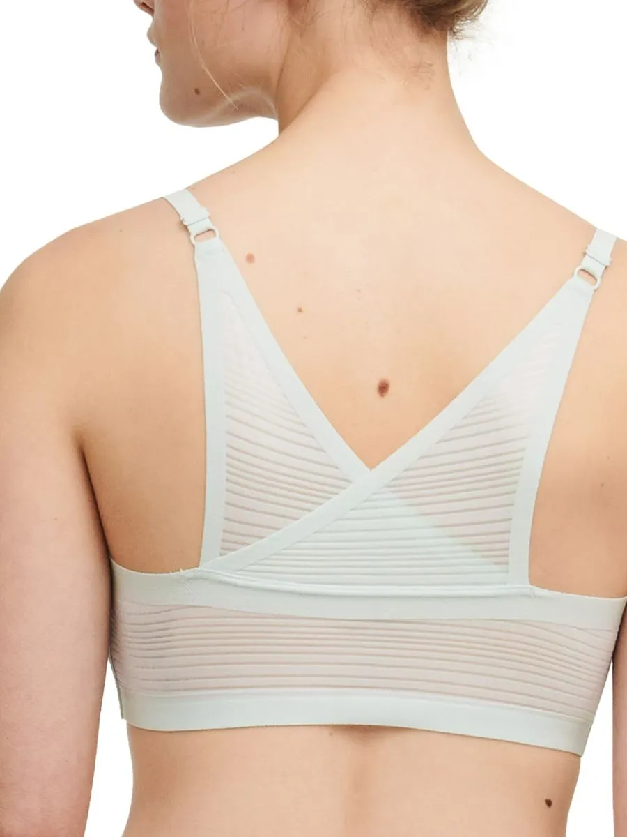 SoftStretch Stripes Padded Bralette - Ballad Blue