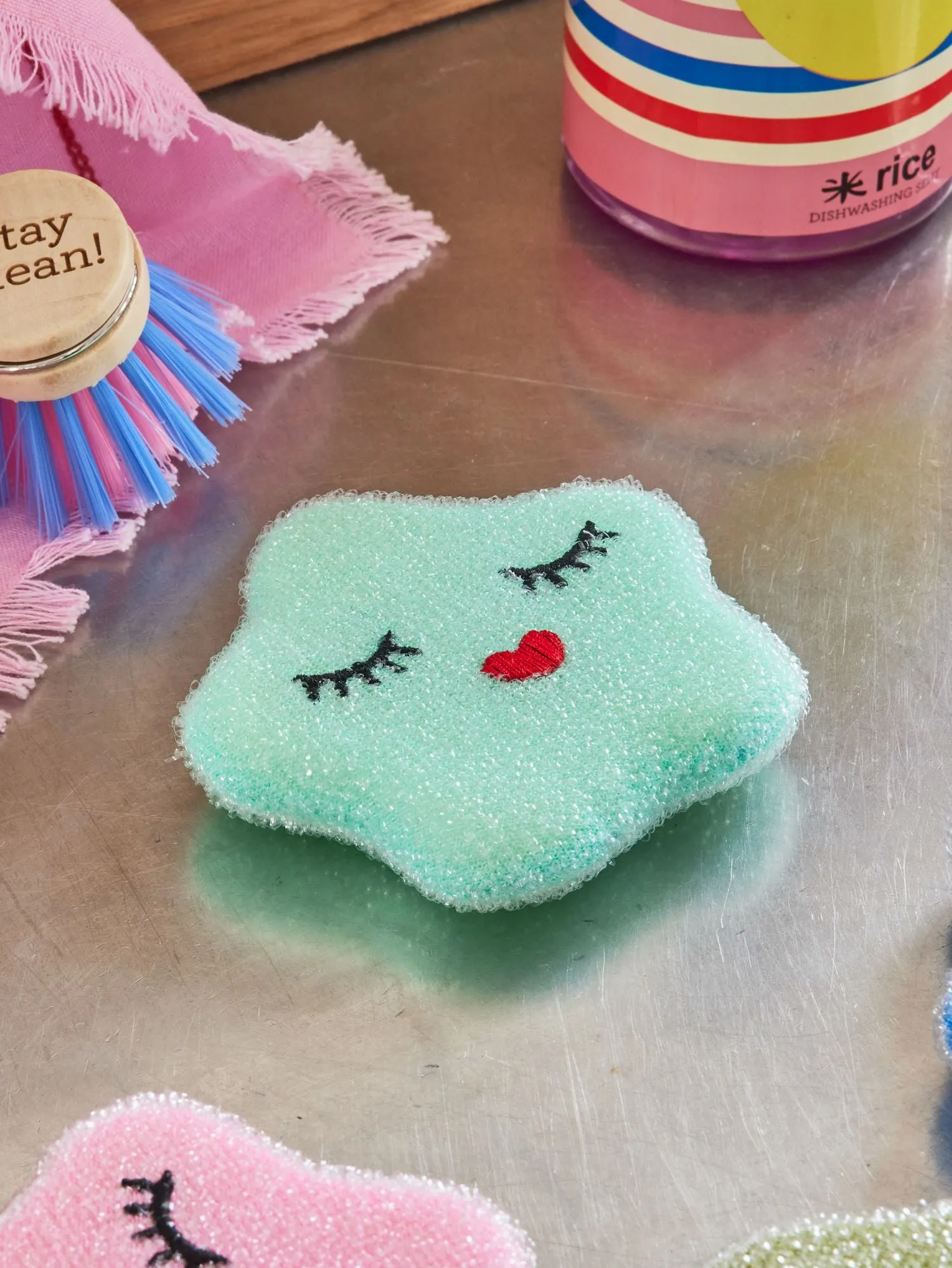 Star Polyester Sponge - Mint