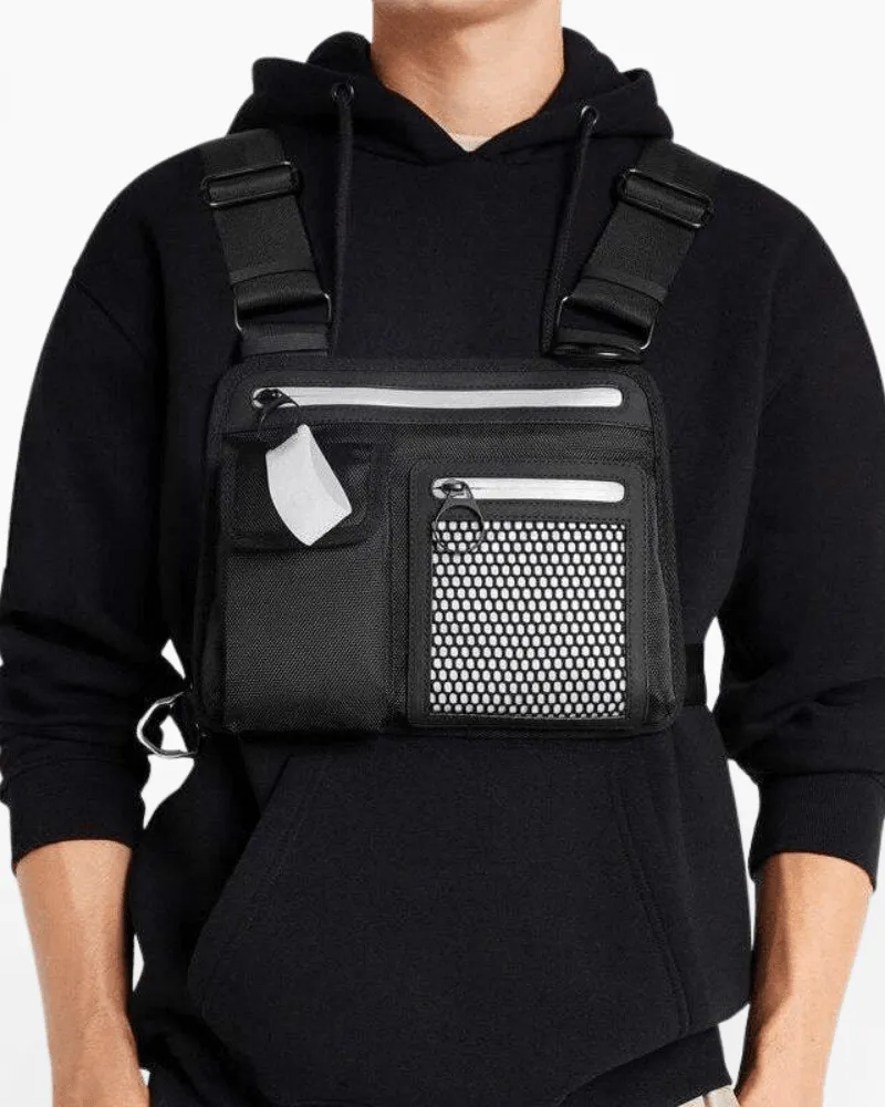 Streetwear Reflective Sports Chest Bag