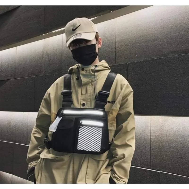 Streetwear Reflective Sports Chest Bag