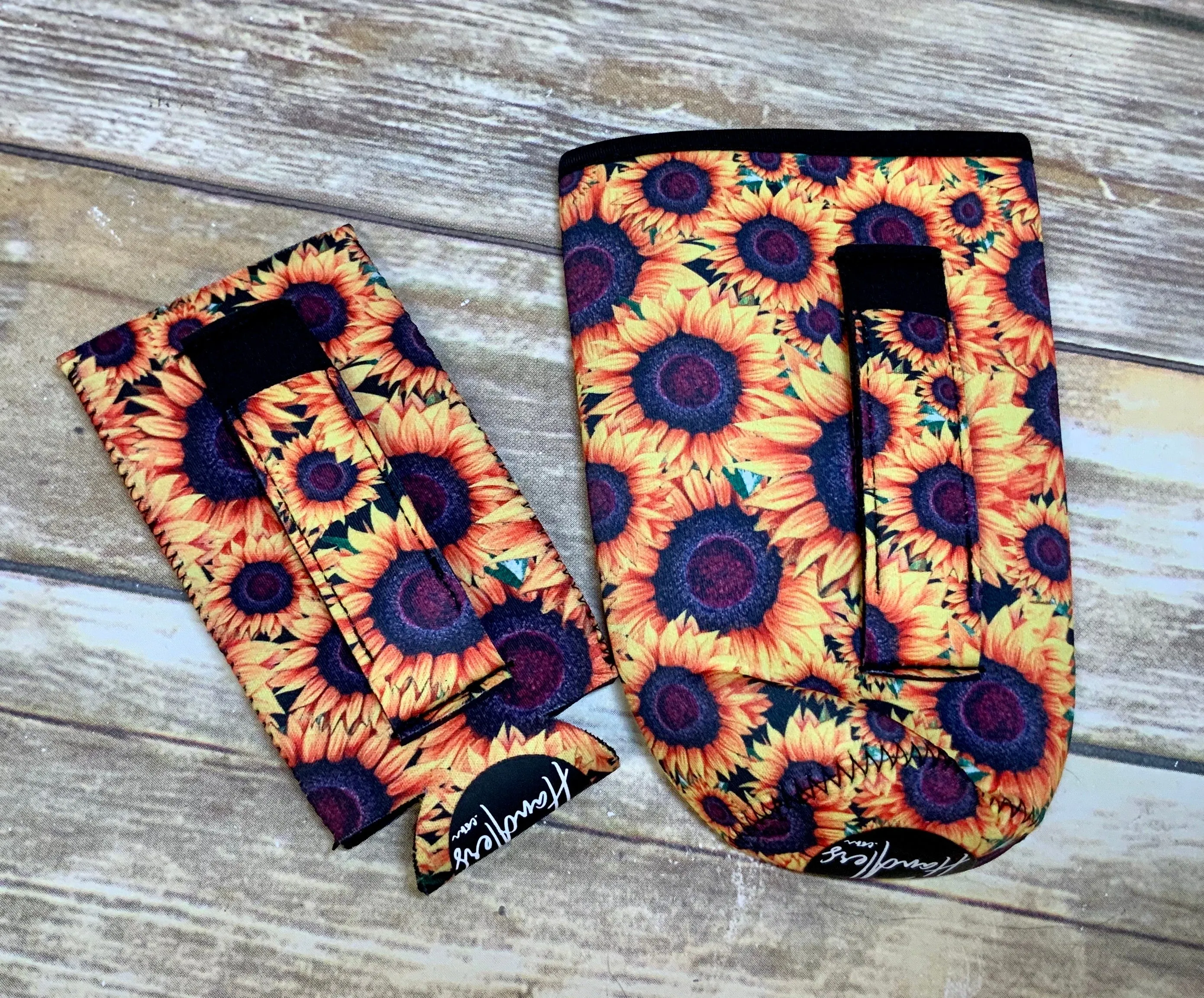 Sunflower Koozies with Handles and Pockets by LIT Handlers