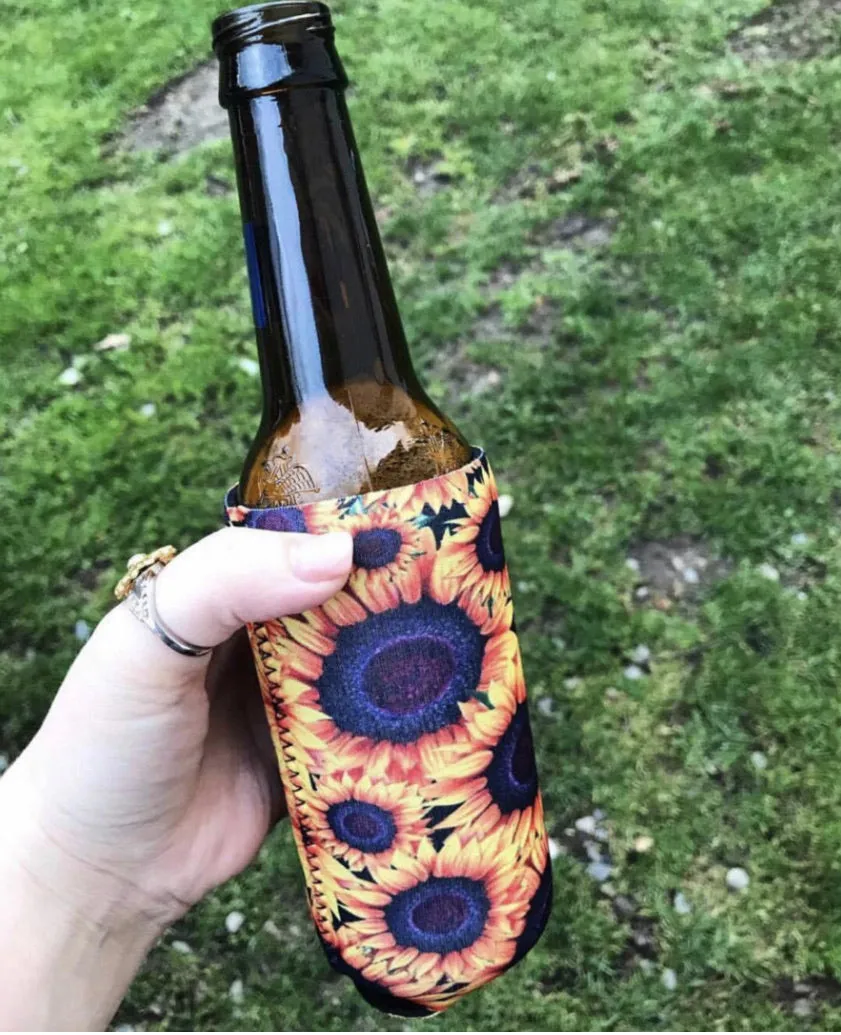 Sunflower Koozies with Handles and Pockets by LIT Handlers