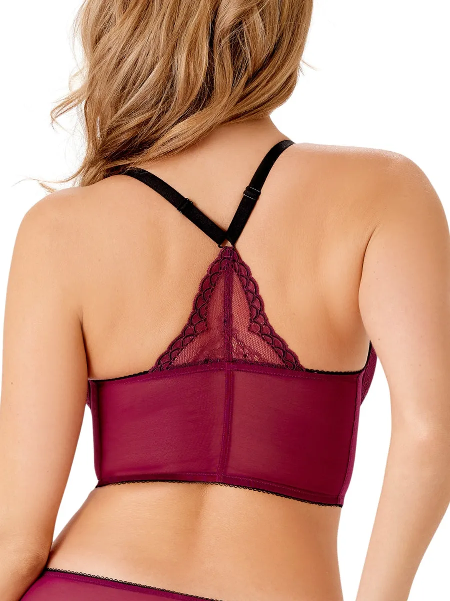 Superboost Lace Deep V Bralette - Purple Potion