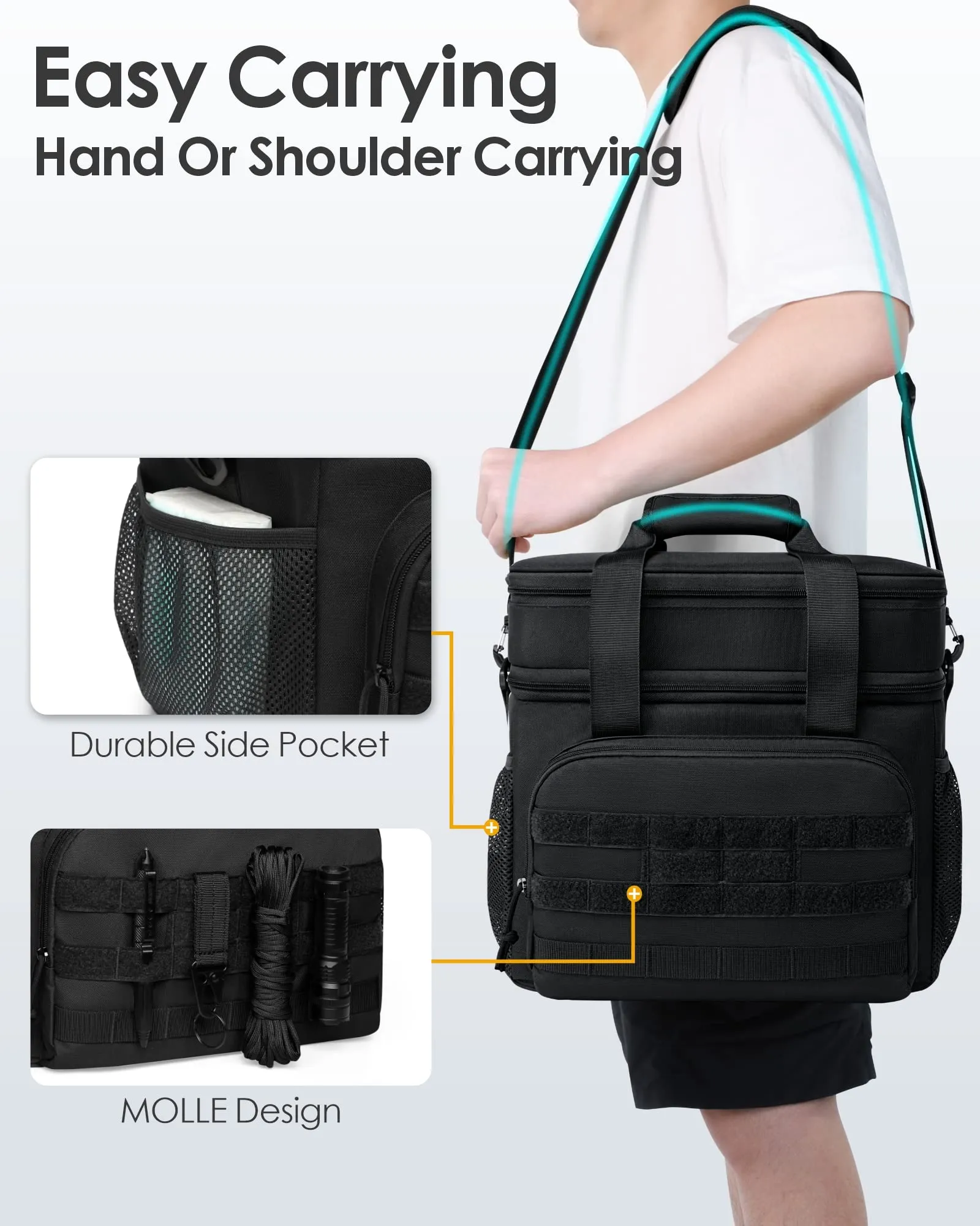 TBH001 Tactical Lunch Box for Men Women Double Deck