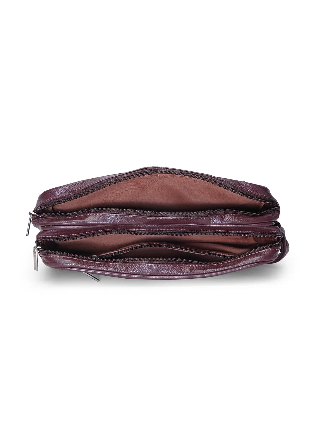 Teakwood  Genuine Leather Toiletry Bag (Garnet)
