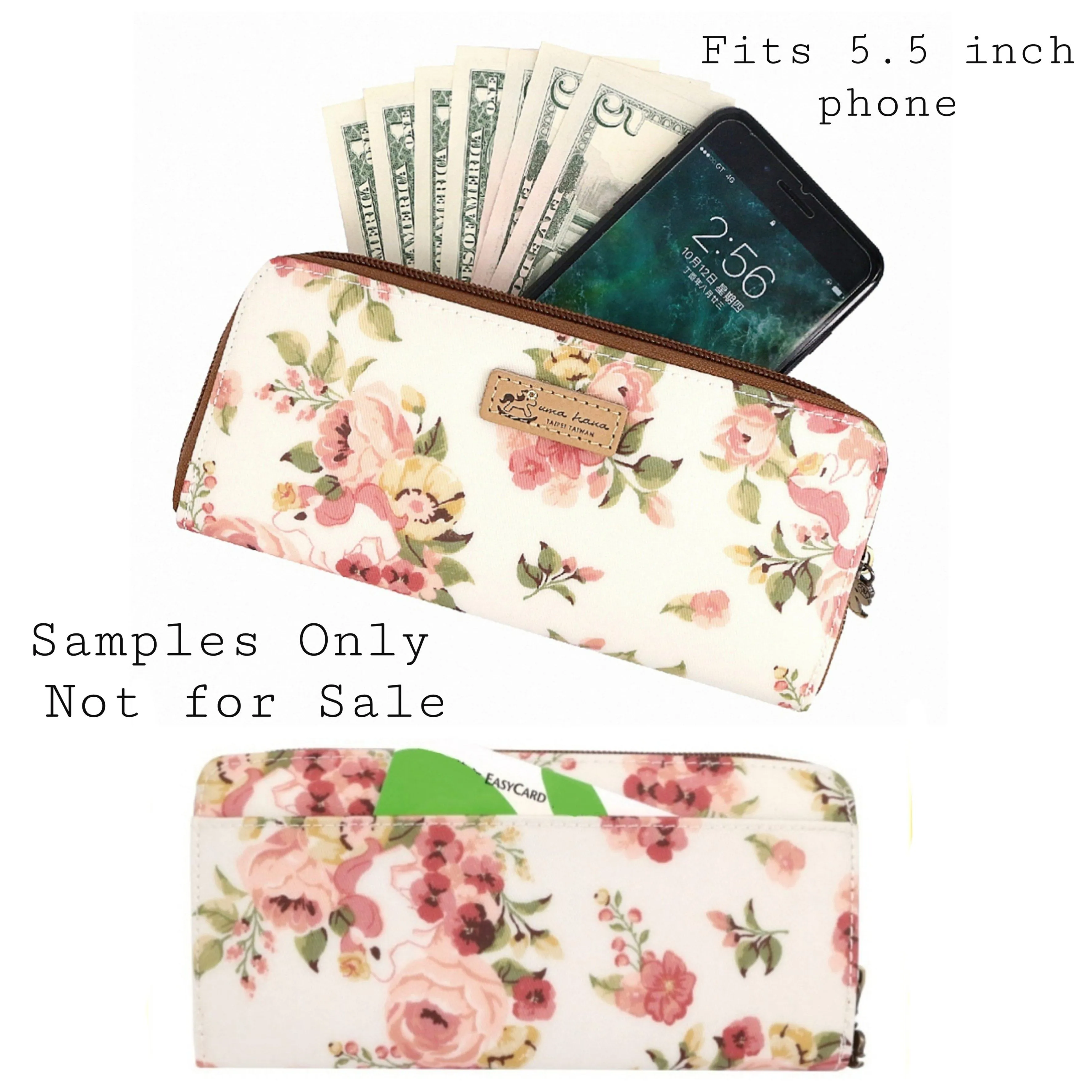 Teal Corgi Puppy Long Wallet