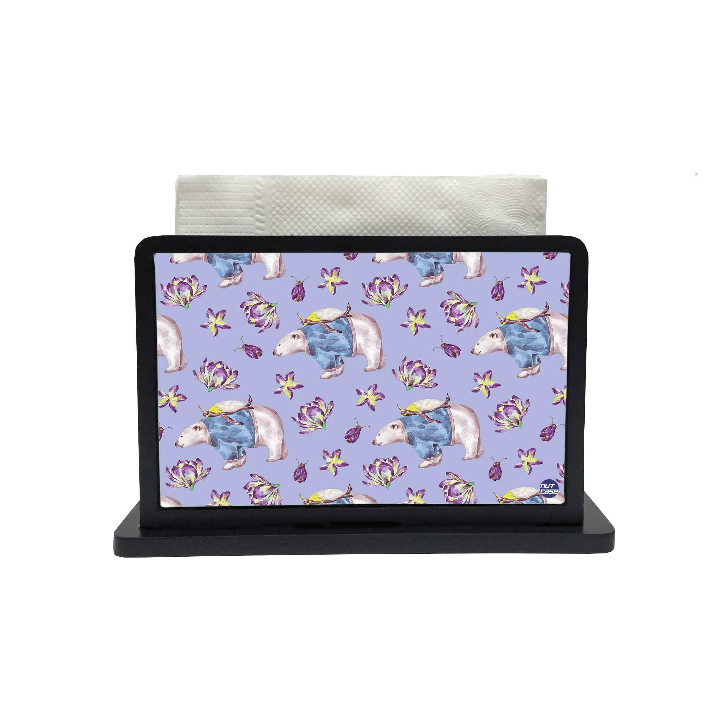 Tissue Paper Napkin Holder Stand - Polar Bear Riding