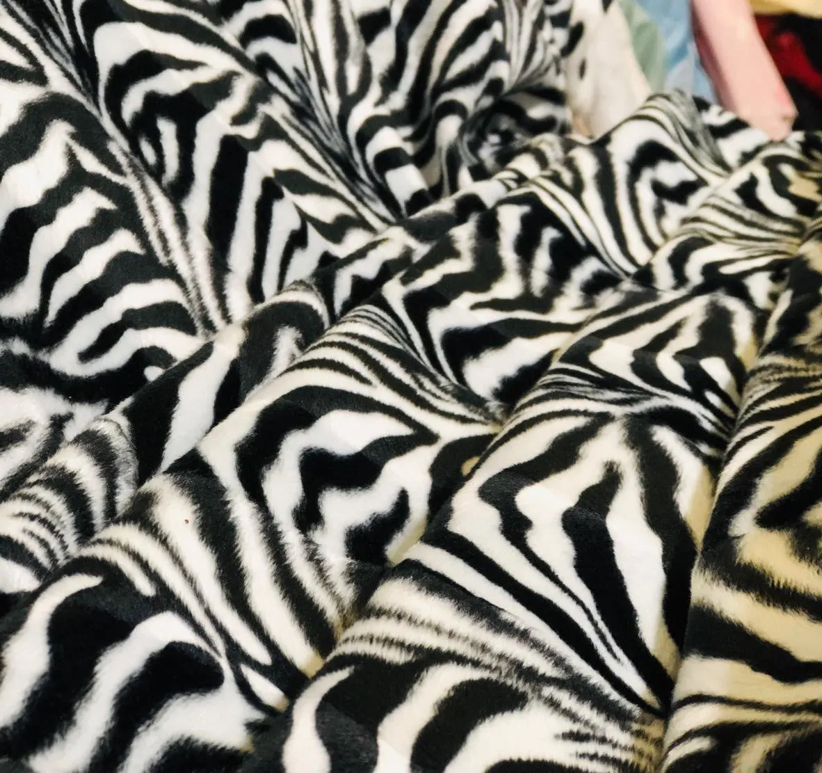 Velboa Zebra Print