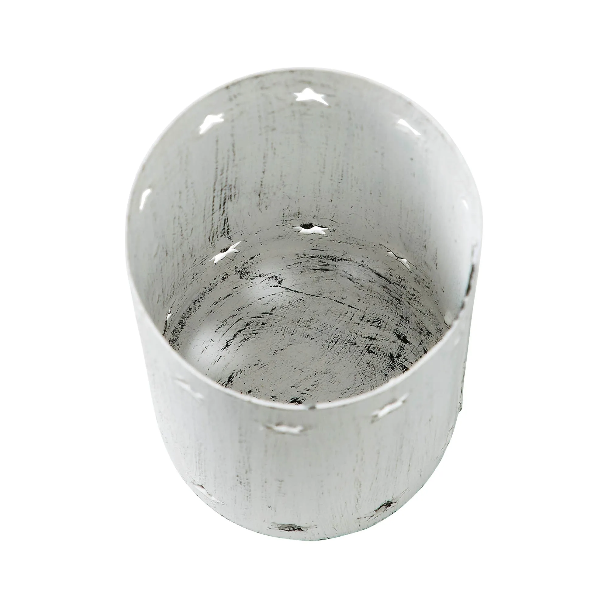 Votive Candle Holder Stars White 4.25x2.75x2.75