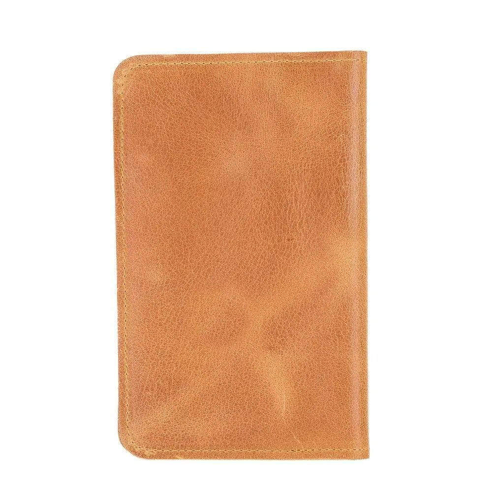 Voyager Leather Passport Wallet, Roma Tan