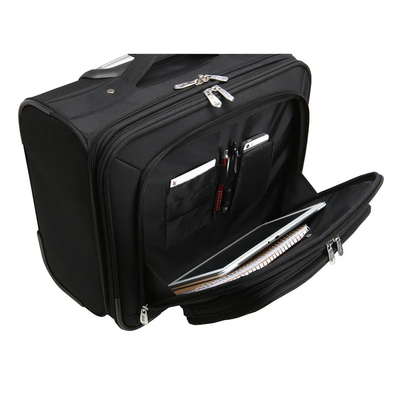 Washington State Cougars 14" Black Wheeled Laptop Overnighter