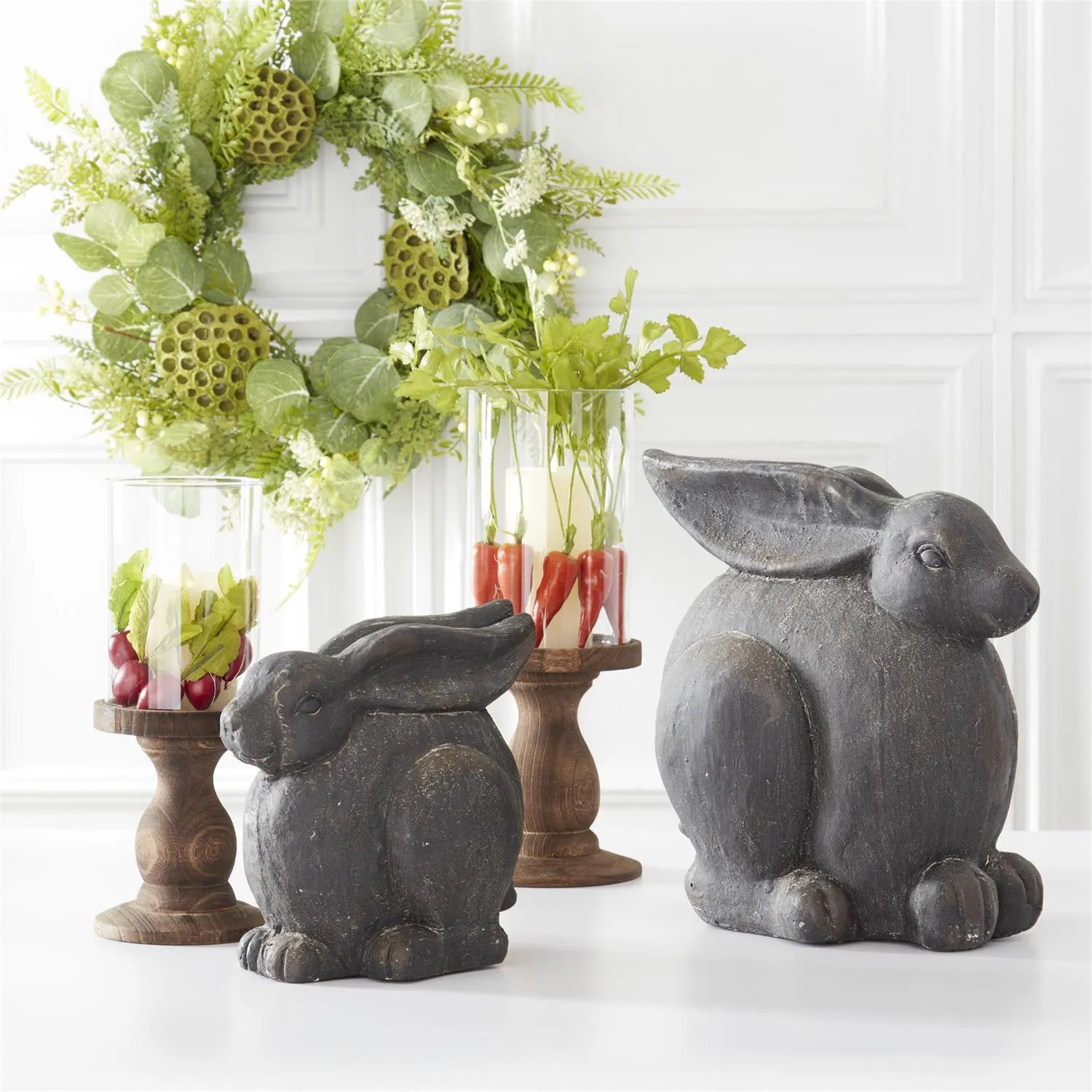 Wood   Glass Candle Holder